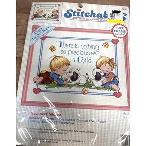 Counted Cross Stitch Kit "Precious Children" By Stitchels